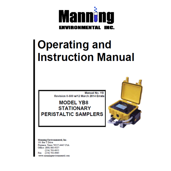 Extra or Replacement manual for the YB